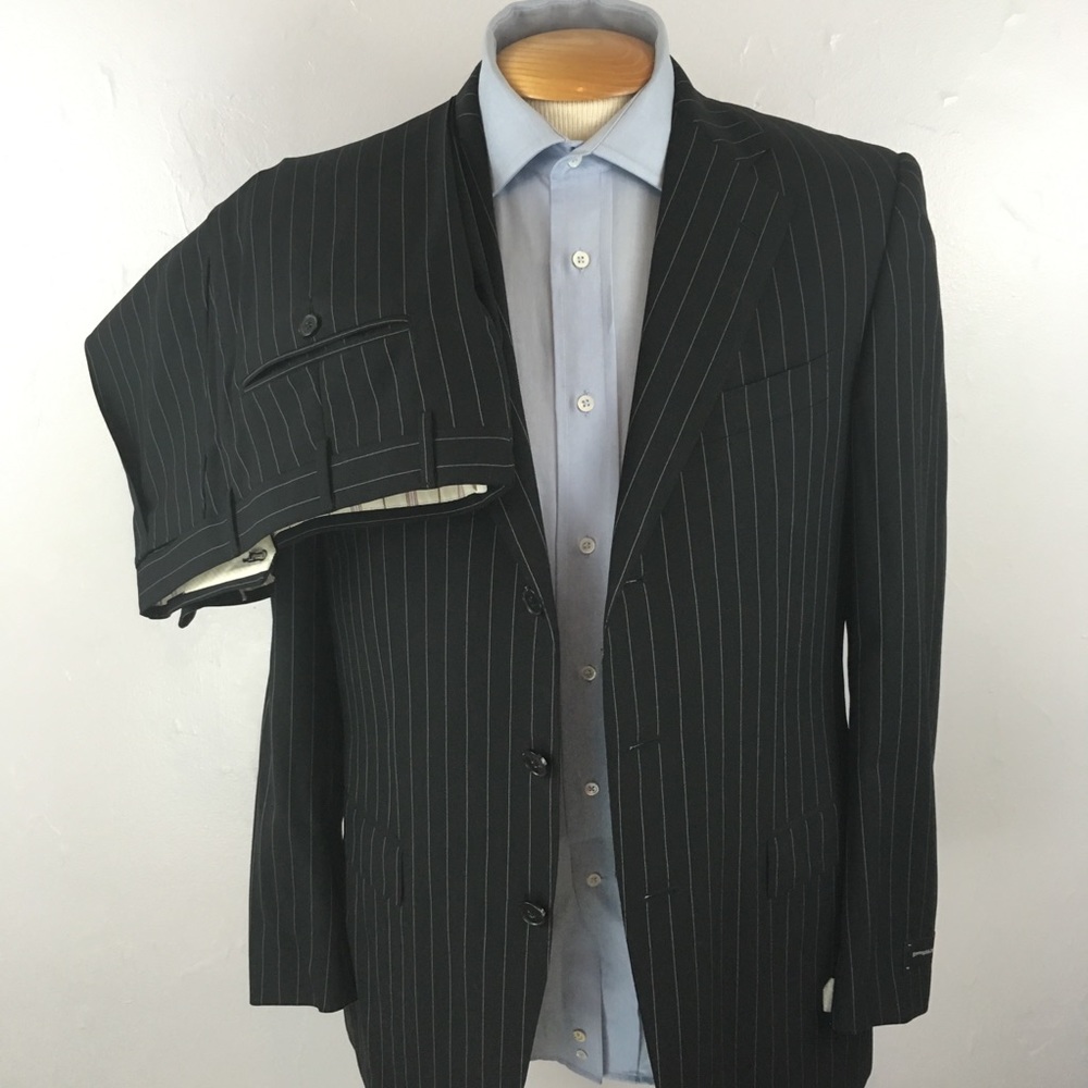 Ermenegildo zegna mens suit black 38r NWT ea0339